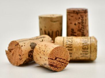 Picture of corks for wine tasting group WSET